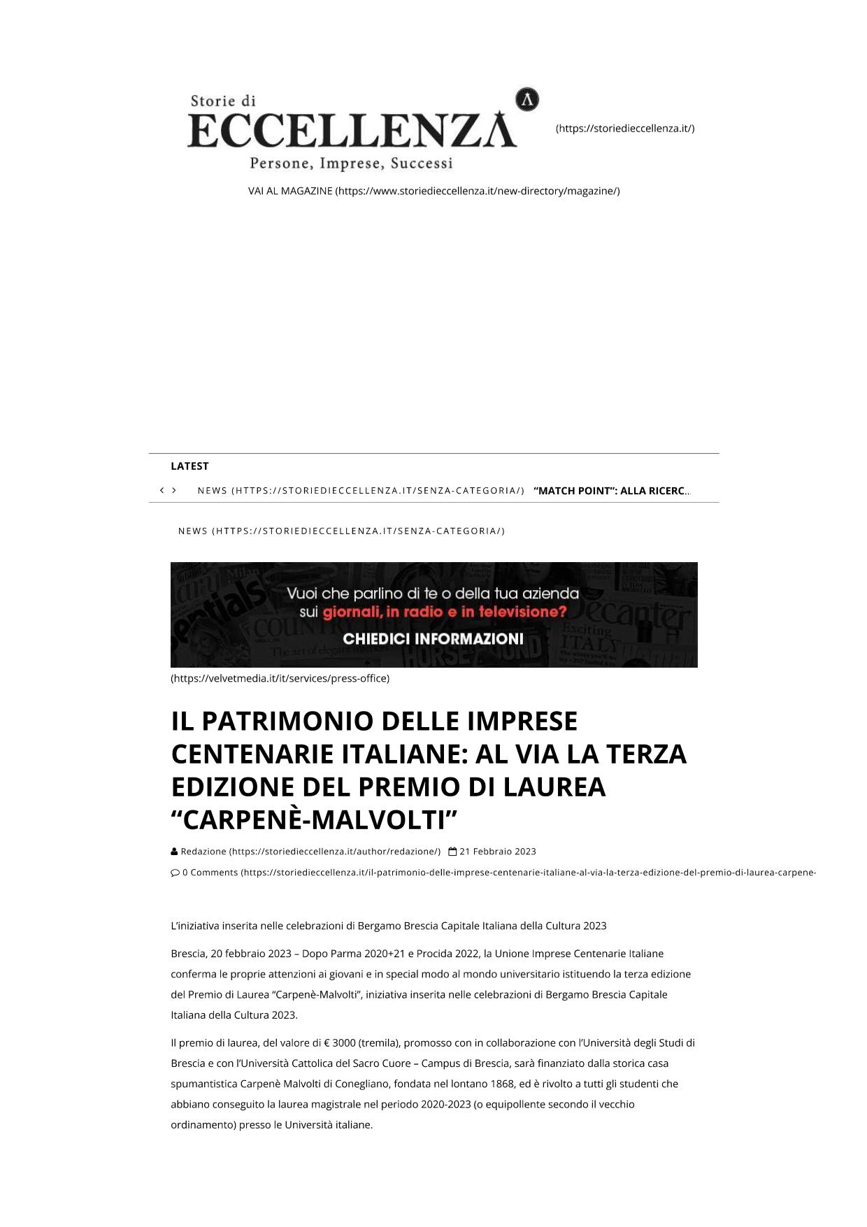 Storie di Eccellenza – Il patrimonio delle imprese centenarie