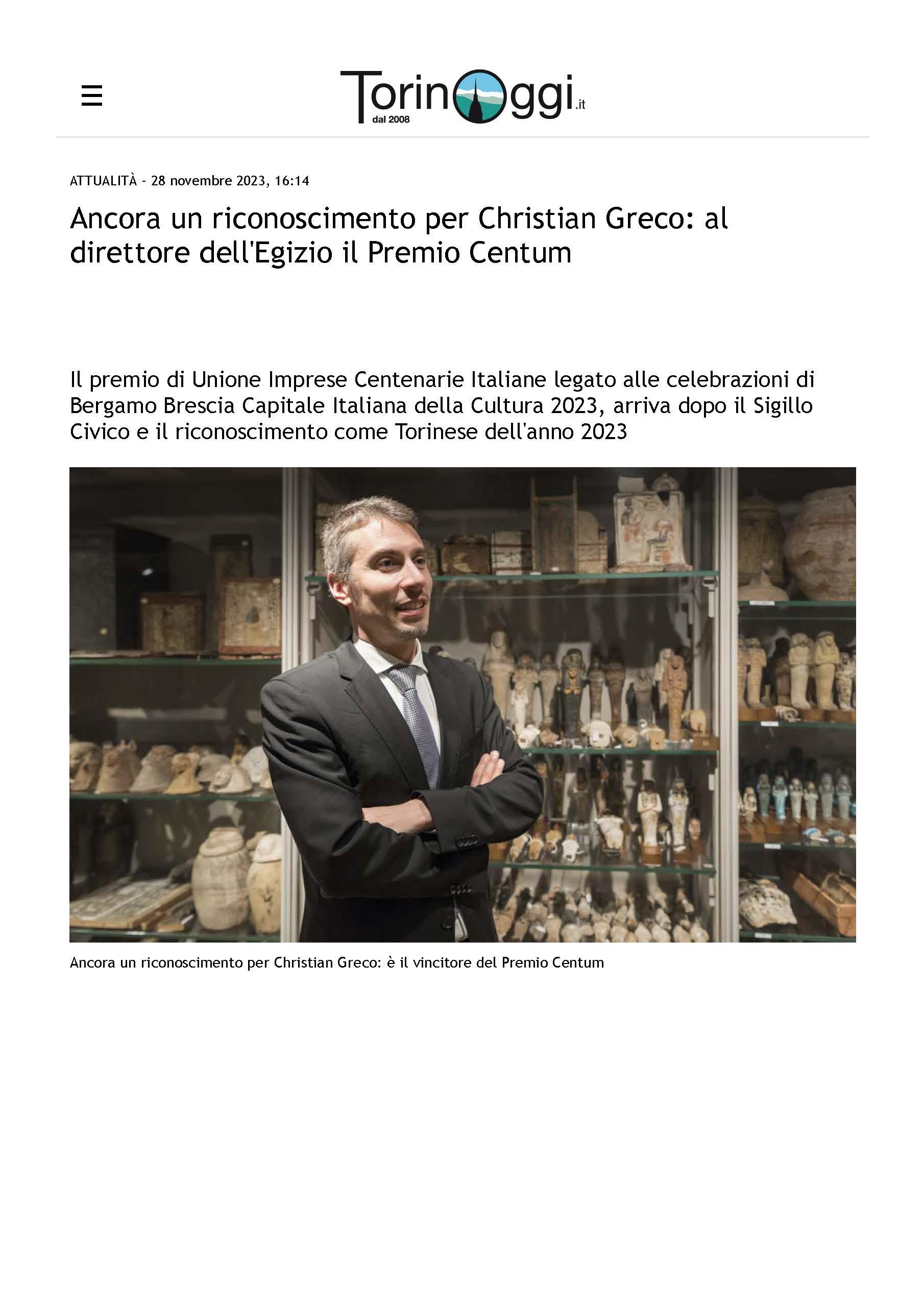 Torino Oggi 8 novembre 2023 Pagina 1