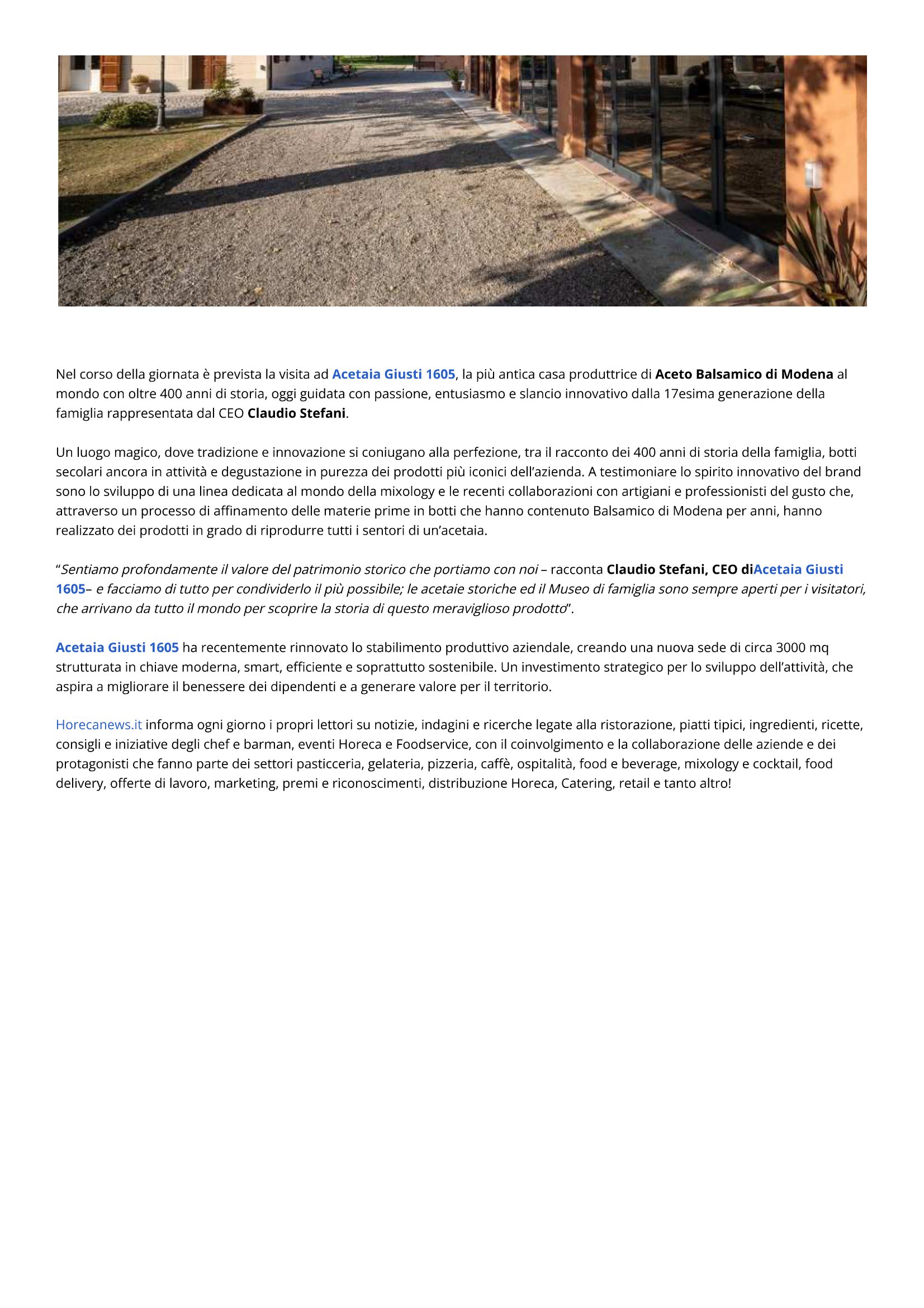 Horecanews   Da Acetaia Giusti 1605 l'Incontro della Unione Imprese Centeenarie Italiane, 21 marzo 2024 2