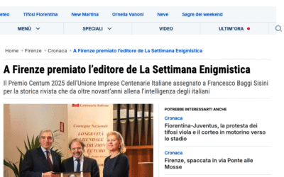 La Nazione – A Firenze premiato l’editore de La Settimana Enigmistica